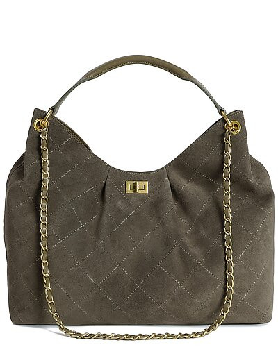 Quilted Suede Hobo Bag | Rue La La