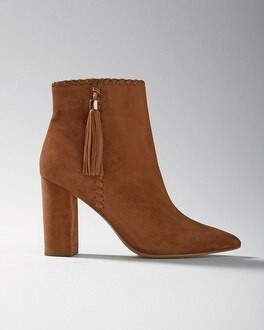 Suede Whipstitch Bootie | White House Black Market