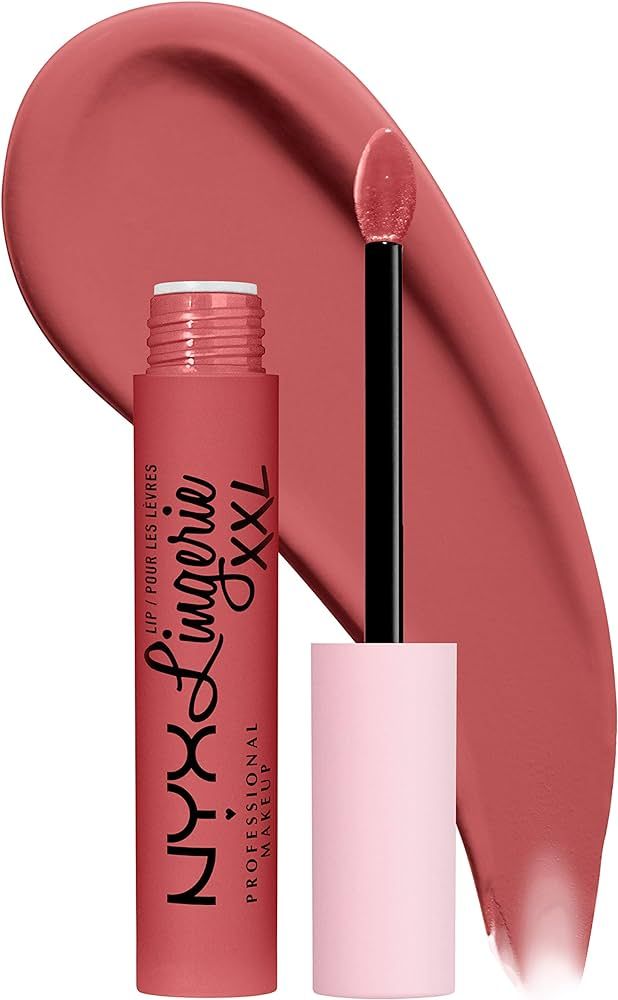 NYX PROFESSIONAL MAKEUP Lip Lingerie XXL Matte Liquid Lipstick - Xxpose Me (Peach Pink) | Amazon (US)