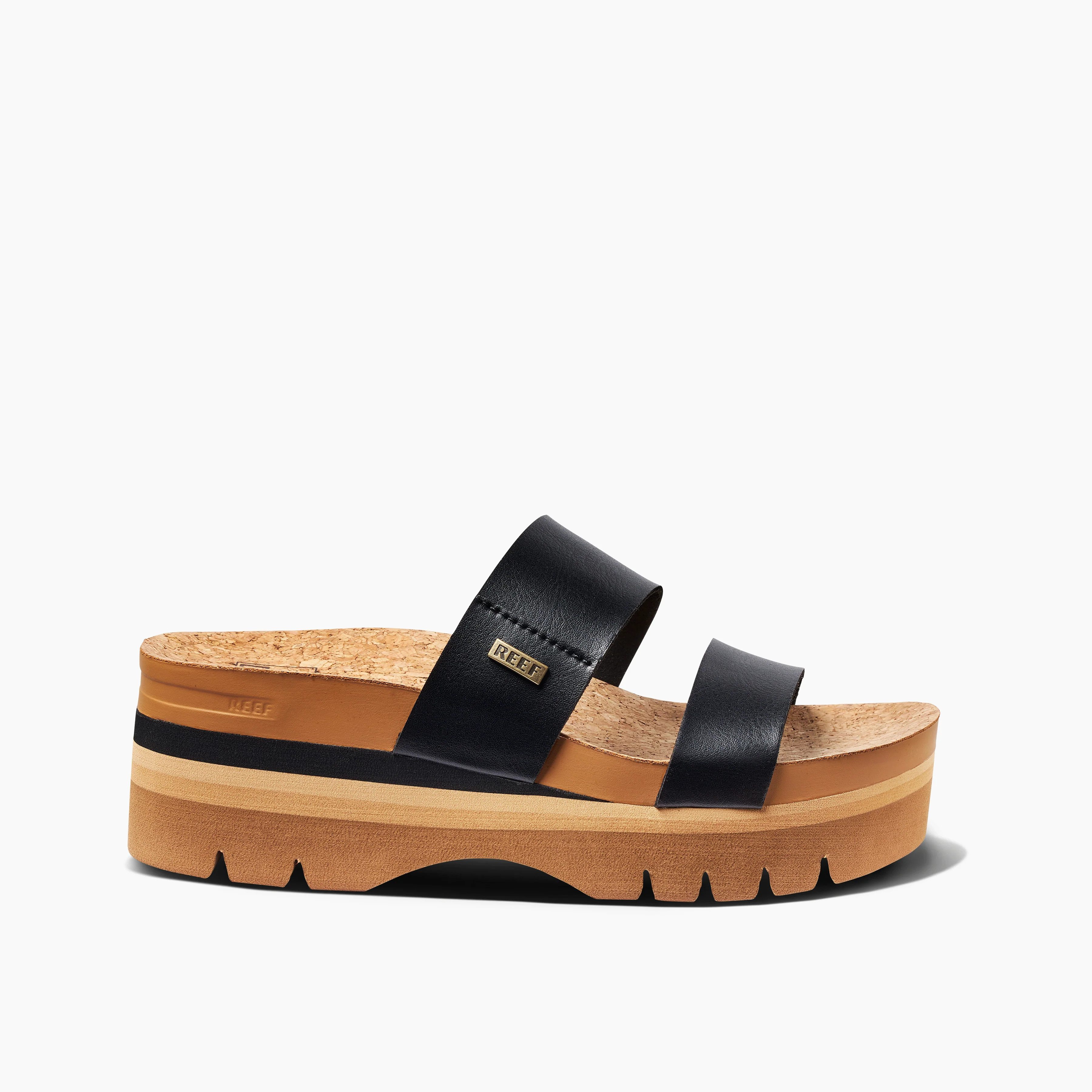 Women's Cushion Vista Higher Sandals in Black | REEF® | Reef