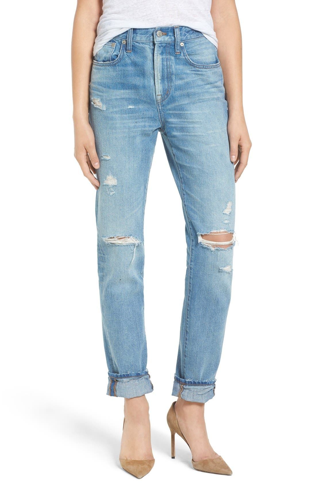 Perfect Vintage Ripped High Waist Boyfriend Jeans | Nordstrom