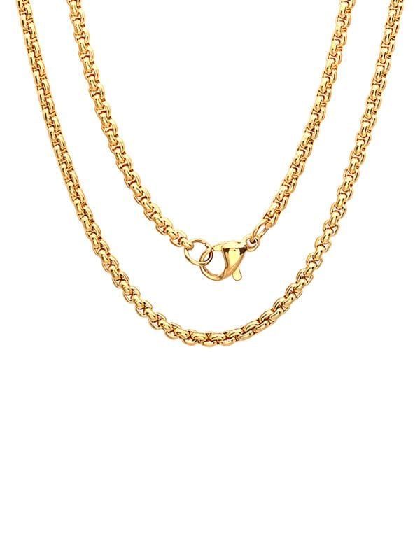 18K Gold-Plated Stainless Steel Box Chain Necklace | Saks Fifth Avenue OFF 5TH