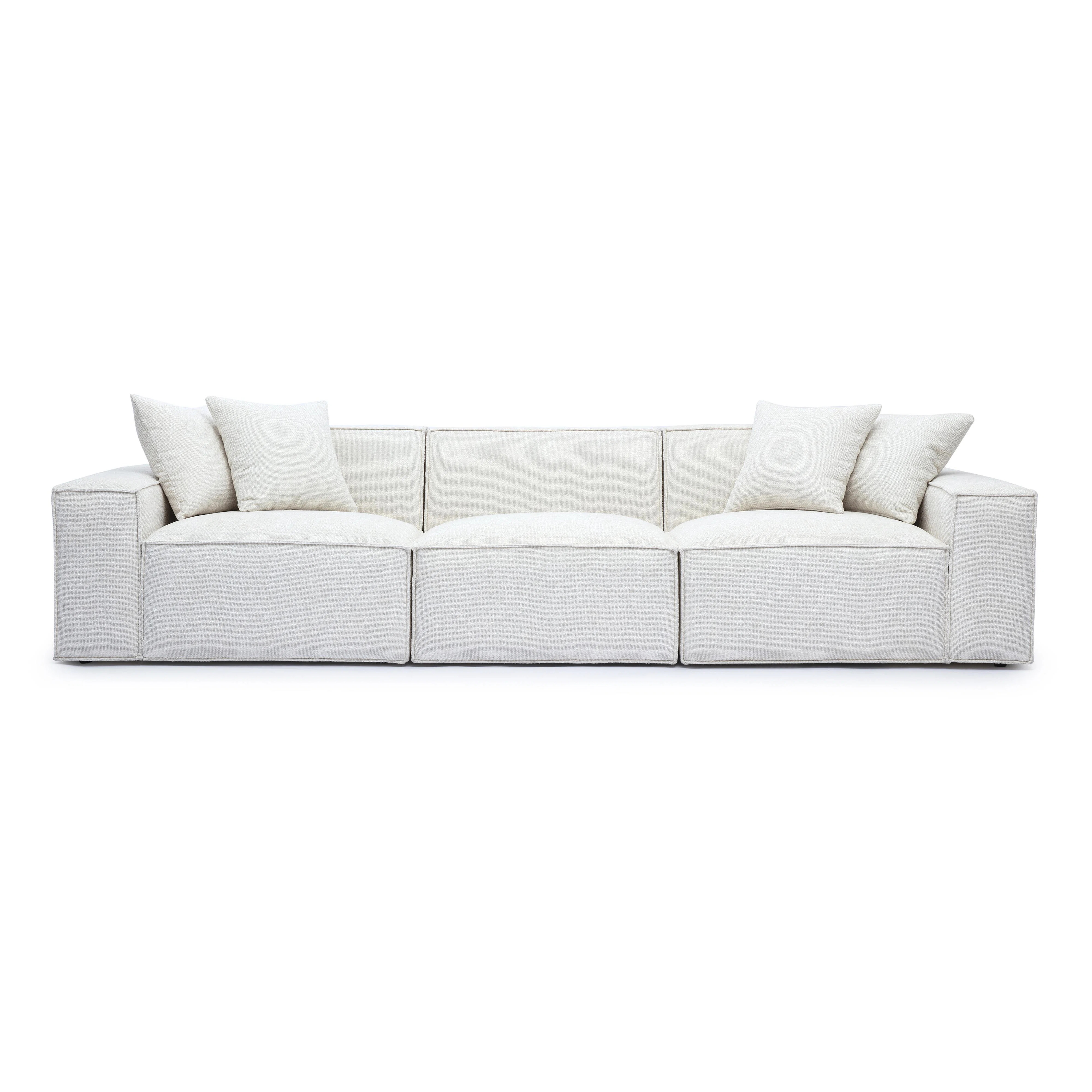 TOV Furniture Mindy Chenille Basketweave Modular Sofa | Wayfair | Wayfair North America