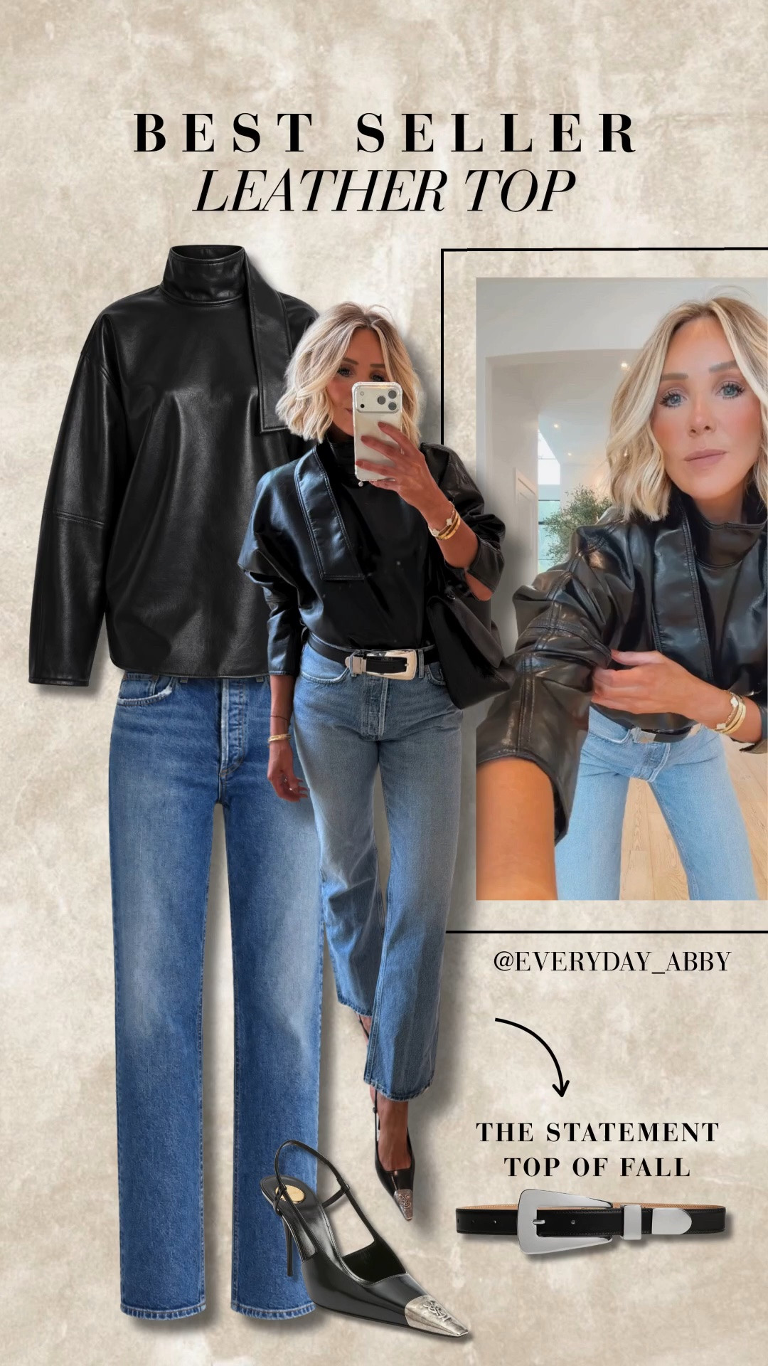 Best selling leather top for fall 👏 Wearing a size small!

#LTKootd #LTKSeasonal #LTKdayinmylife