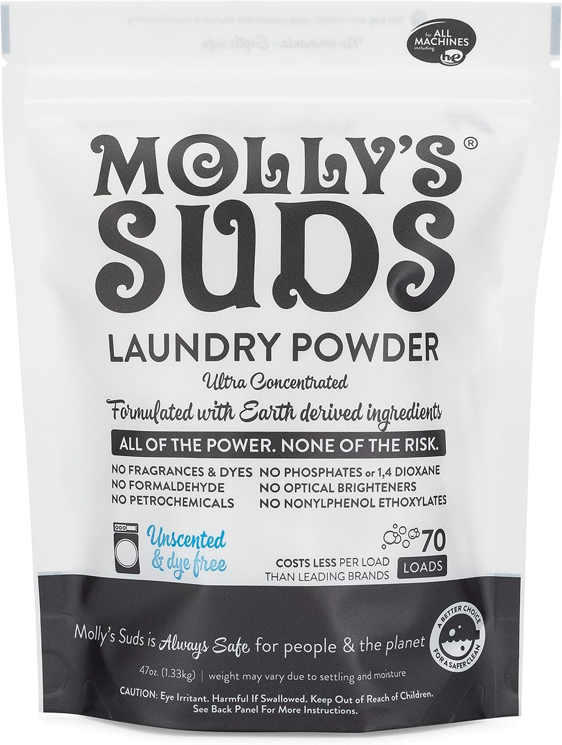 Molly's Suds Original Laundry Detergent Powder | Natural Laundry Detergent Powder for Sensitive S... | Amazon (US)