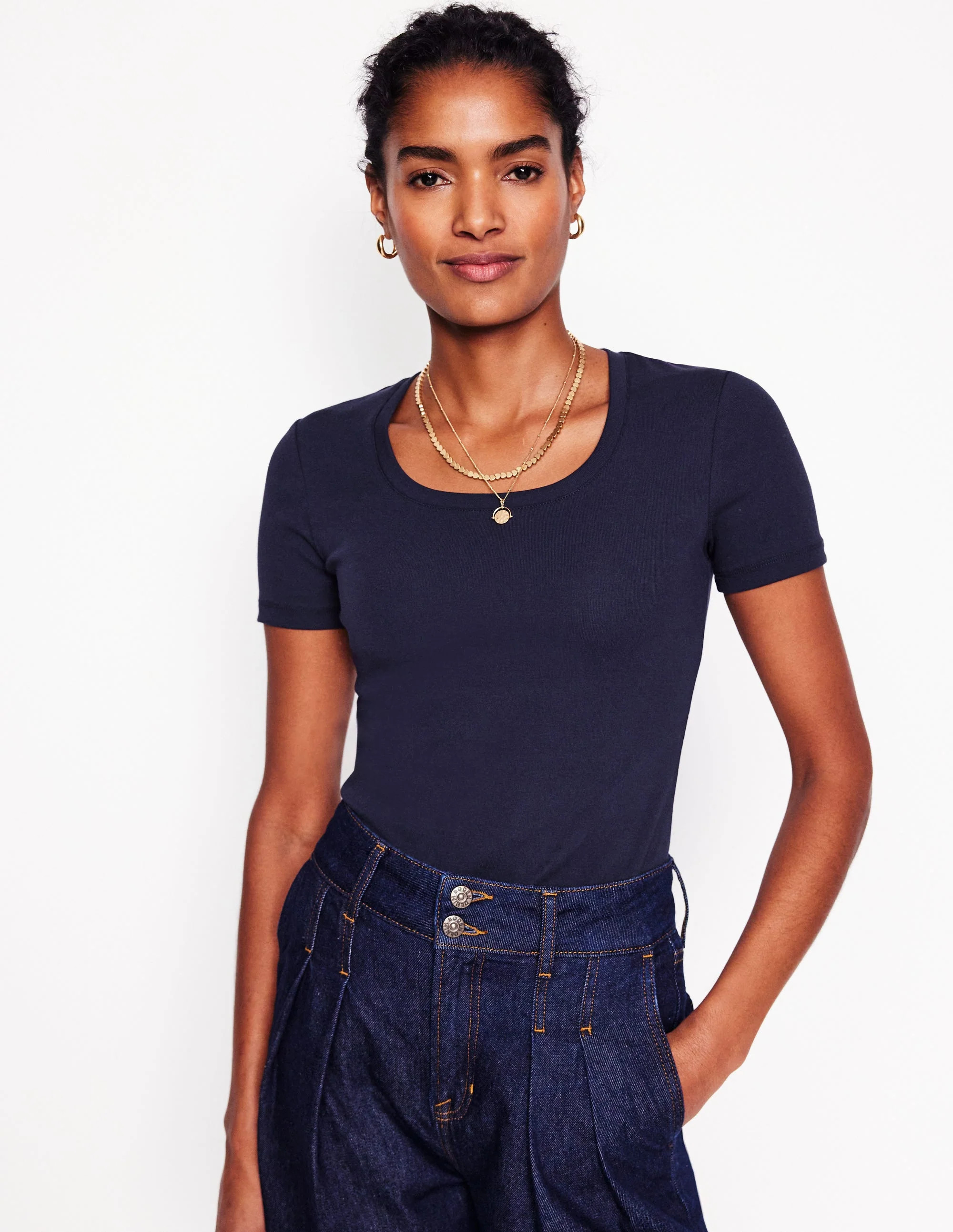 Essential Jersey T-Shirt-Navy | Boden (US)