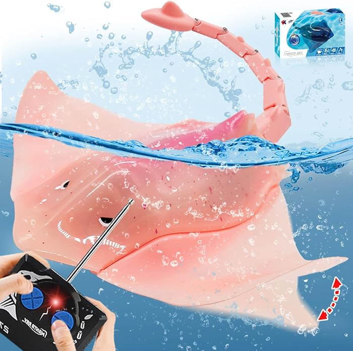 Pool Toys Remote Control Stingray Diving into Water High Simulation Robot Manta ray Lights Rechar... | Amazon (US)