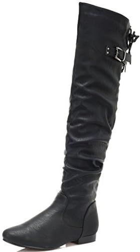 DREAM PAIRS Women's Suede Over The Knee Thigh High Winter Boots | Amazon (US)