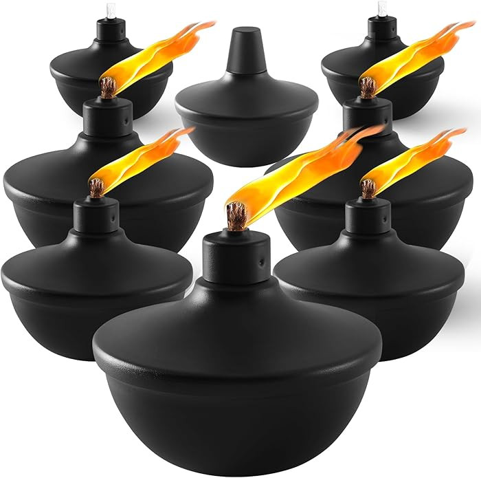 ZSPENG 8 Pack Metal Table Top Torches,23.5 oz Citronella Torches for Outside,Refillable Flame Lig... | Amazon (US)