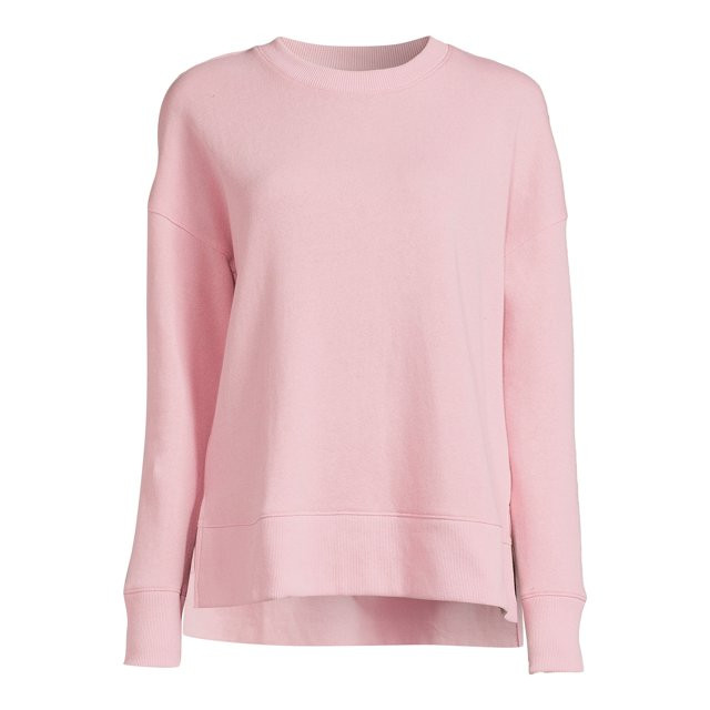 Time and Tru Women's High Low Pullover Sweatshirt, Sizes S-3XL - Walmart.com | Walmart (US)