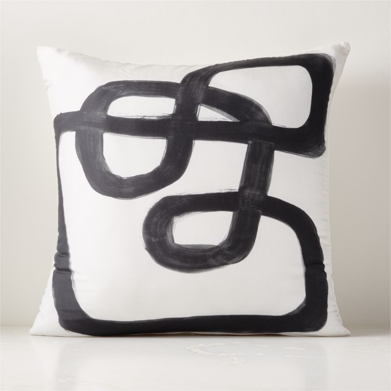 Ara Silk Modern Throw Pillow with Down-Alternative Insert 20'' + Reviews | CB2 | CB2
