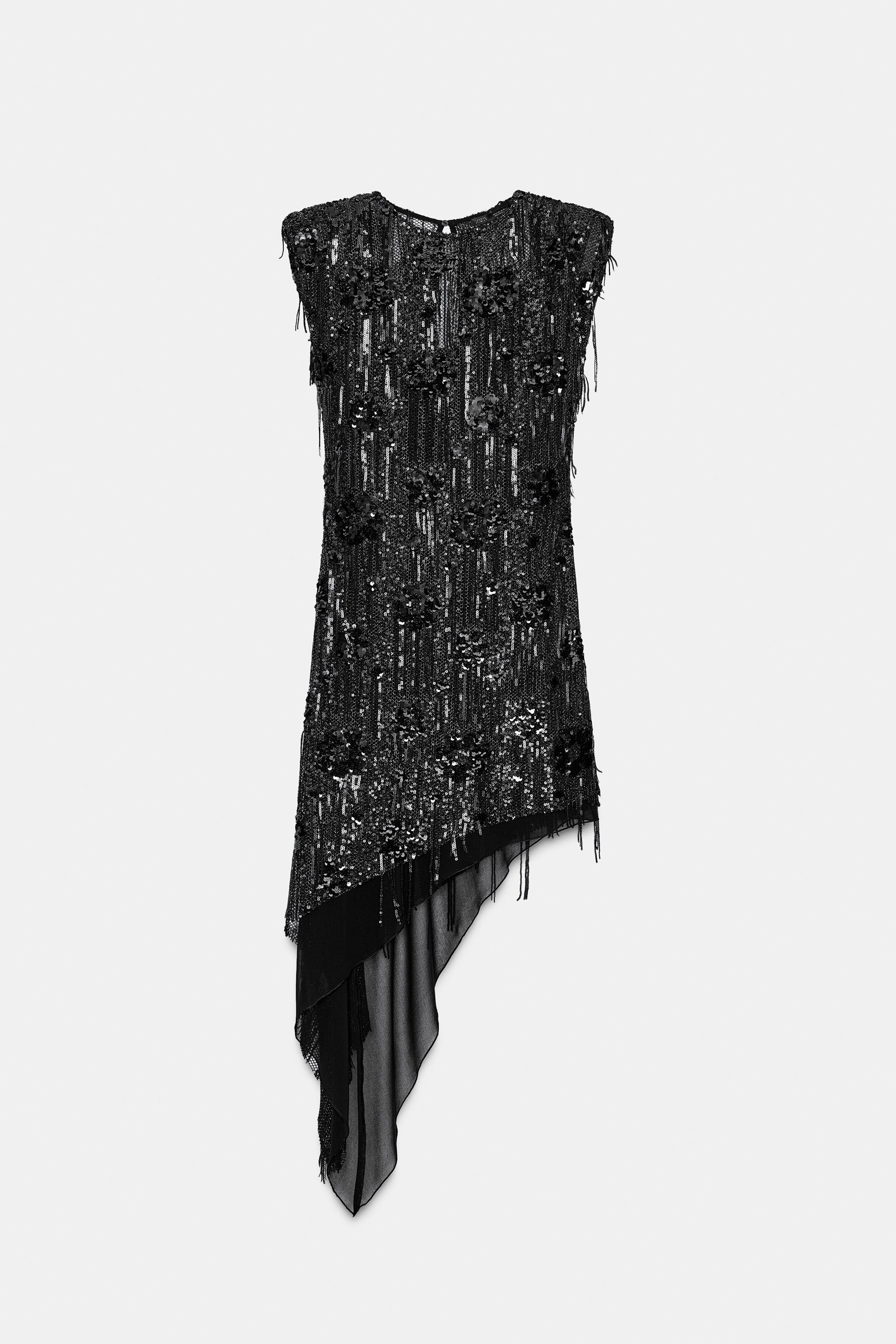 ASYMMETRIC SEQUIN MINI DRESS | Zara US