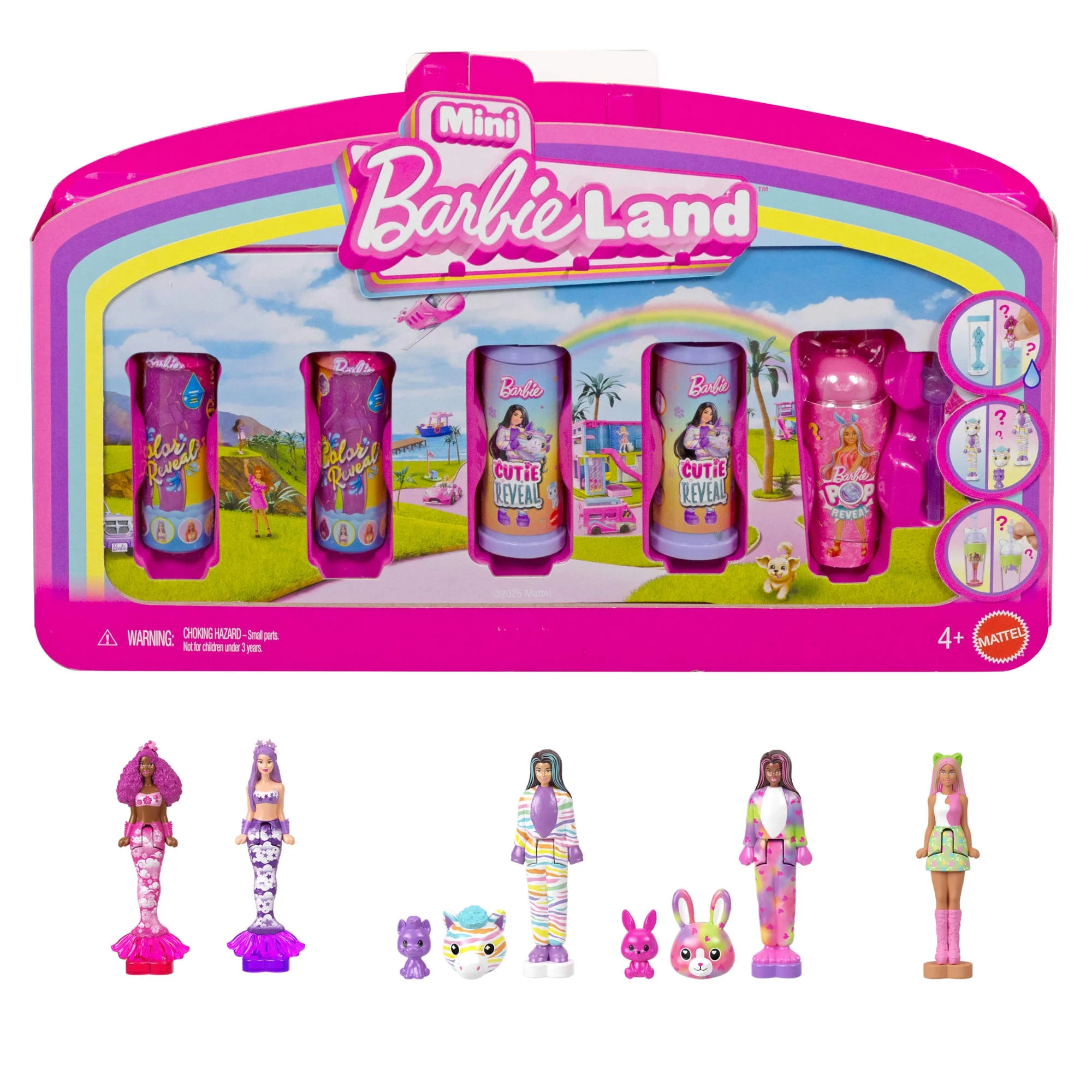 Barbie Mini Barbie Land Color Reveal Mermaid Dolls, 1.5-inch Doll with Surprise Water Reveal (Sty... | Walmart (US)