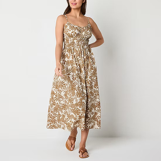 new!a.n.a Sleeveless Floral A-Line Dress | JCPenney