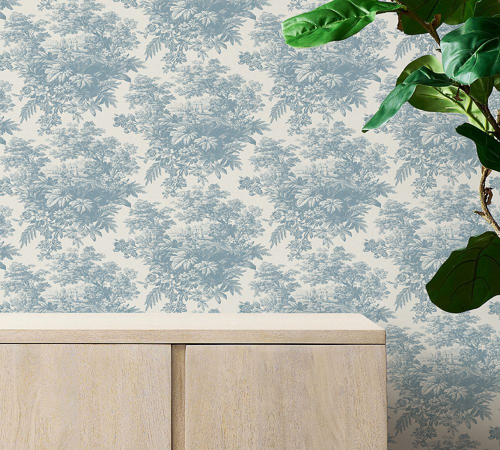Matine Toile Wallpaper | Pottery Barn (US)