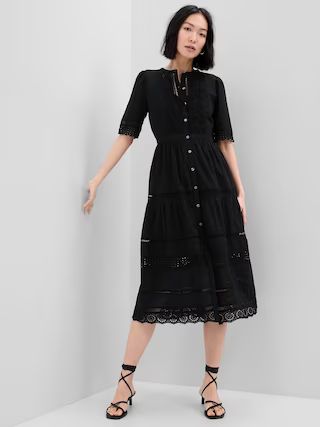 Lace Button-Up Midi Dress | Gap (US)