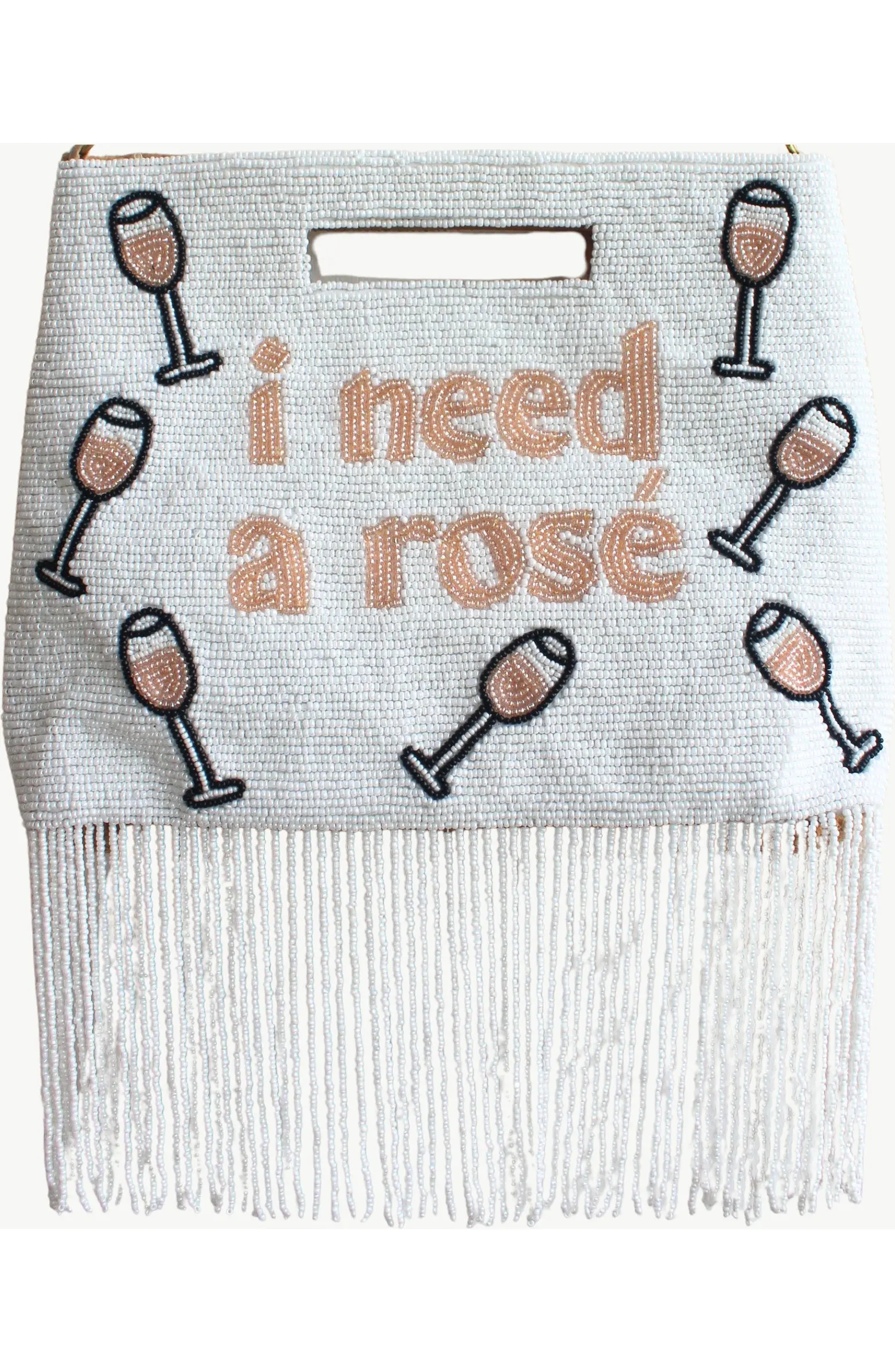 Island to East Side I Need a Rosé Handle Pouch, Fringe | Nordstrom | Nordstrom