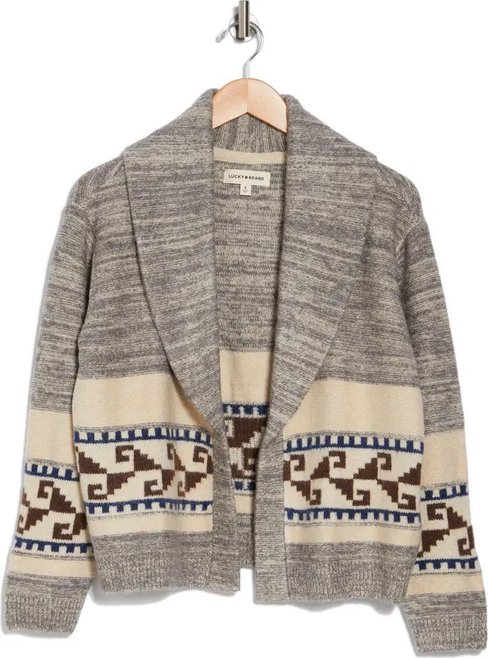 Novelty Pattern Shawl Collar Cardigan | Nordstrom Rack