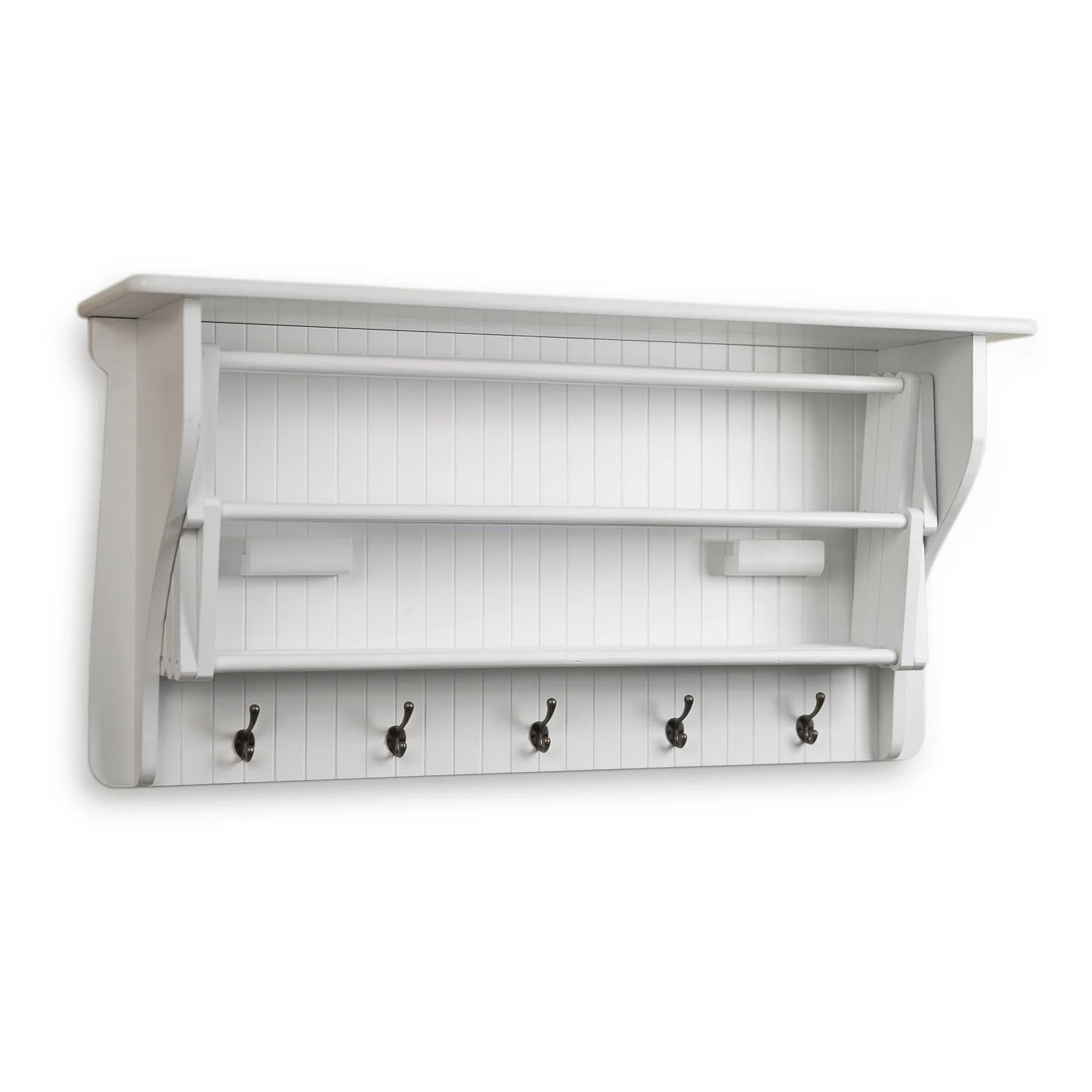 Danya B Accordion Metal and Wooden Drying Rack, White | Walmart (US)