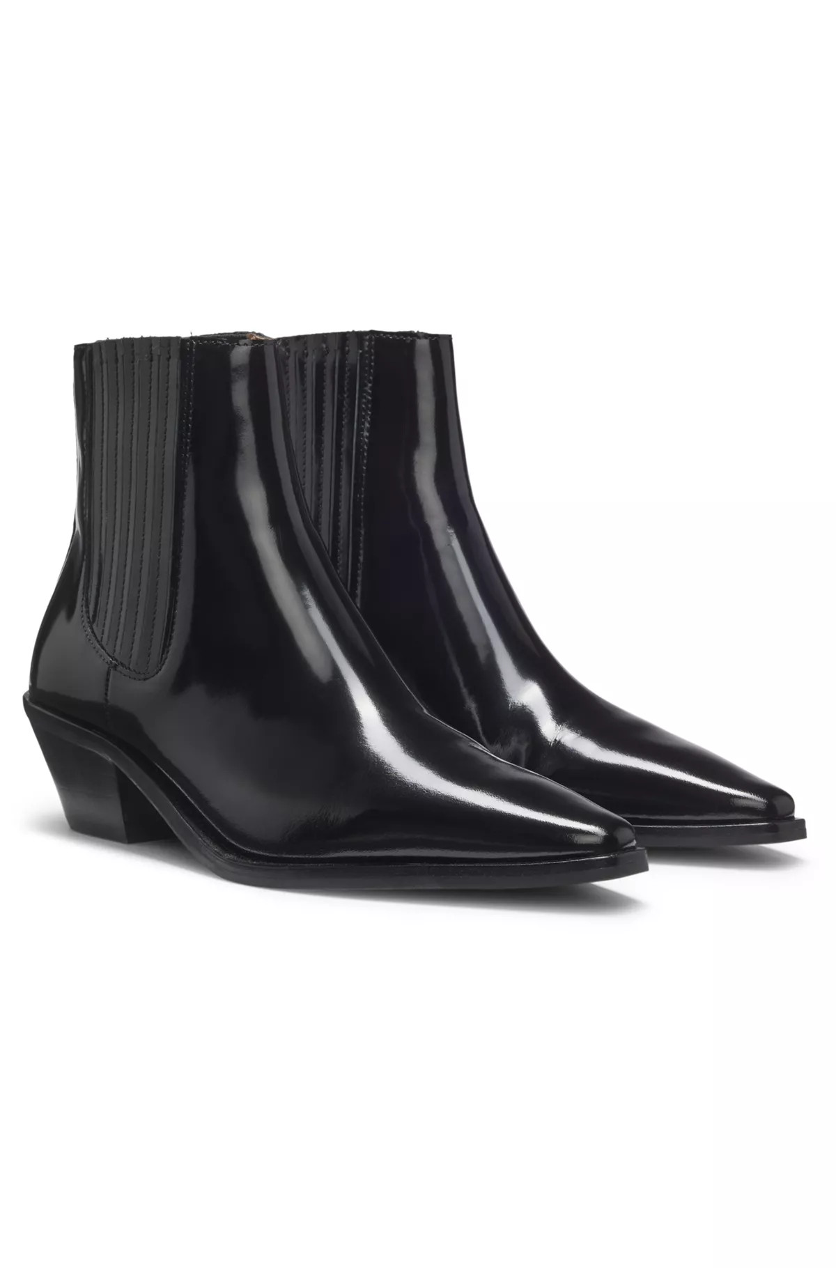 Textured-leather pumps with 7cm heel | Hugo Boss (US)
