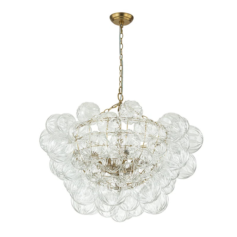 Jibley 8 - Light Textured Glass Bubble Chandelier | Wayfair North America
