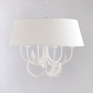 Catalina 6-Light Chandelier with Palm Leaf Accents & French Blue Shade | Ballard Designs, Inc.