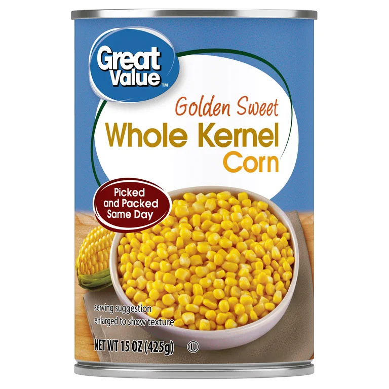 Great Value Golden Sweet Whole Kernel Corn, 15 oz | Walmart (US)