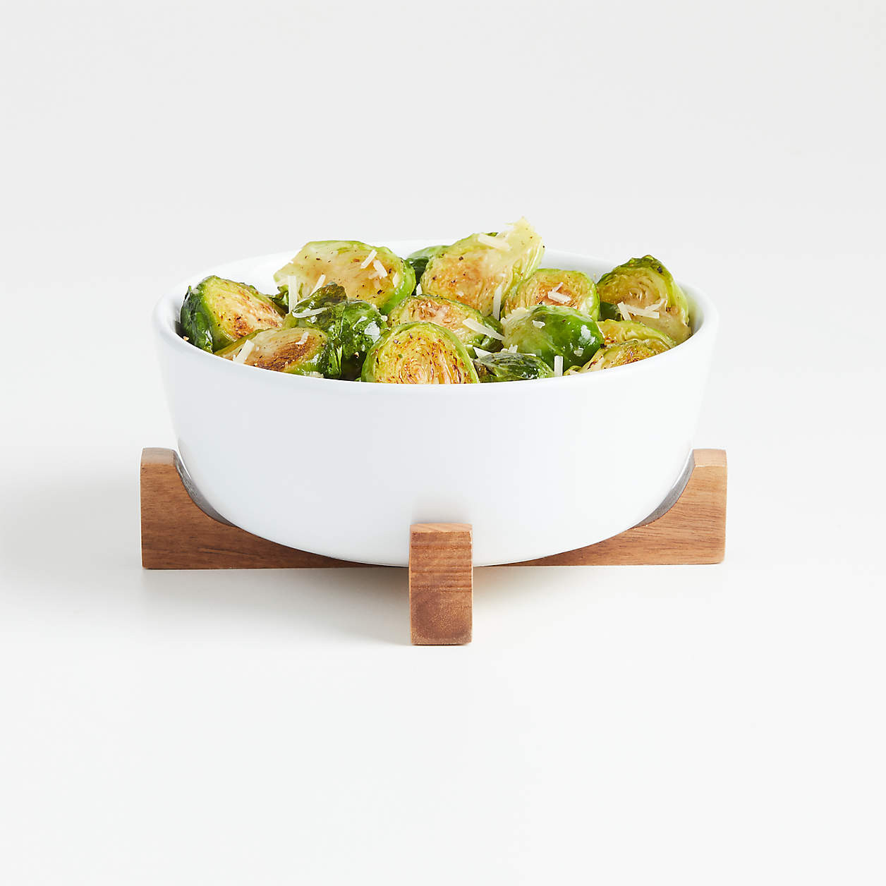 Oven-to-Table Small Serve Bowl with Wood Trivet + Reviews | Crate & Barrel | Crate & Barrel