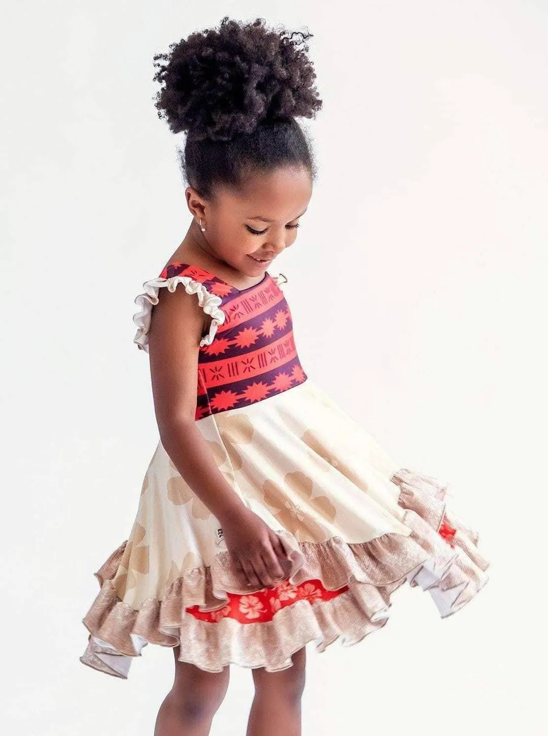 Moana Lola Ruffle - Girls Hugs Twirl Dress - Etsy | Etsy (US)