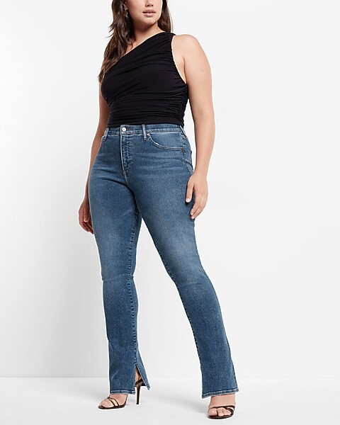 Mid Rise Medium Wash Skyscraper Jeans | Express