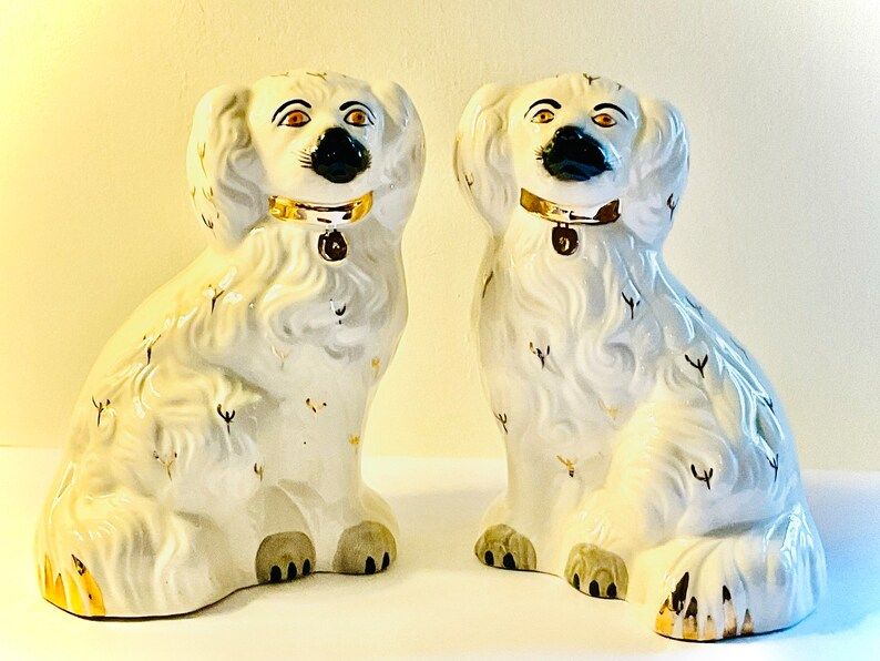 Pair of Beswick Staffordshire Spaniel Dogs/ Ceramic English mid century vintage/ Gift Figurines | Etsy (US)