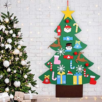 Aurdox DIY Felt Christmas Tree for Toddlers - Home Decorations Wall Hanging Xmas Children's Felt ... | Amazon (US)