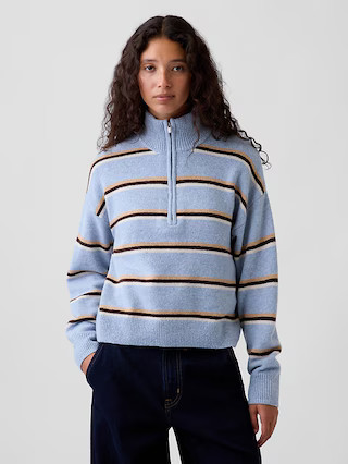 CashSoft Oversized Half-Zip Pullover Sweater | Gap (US)