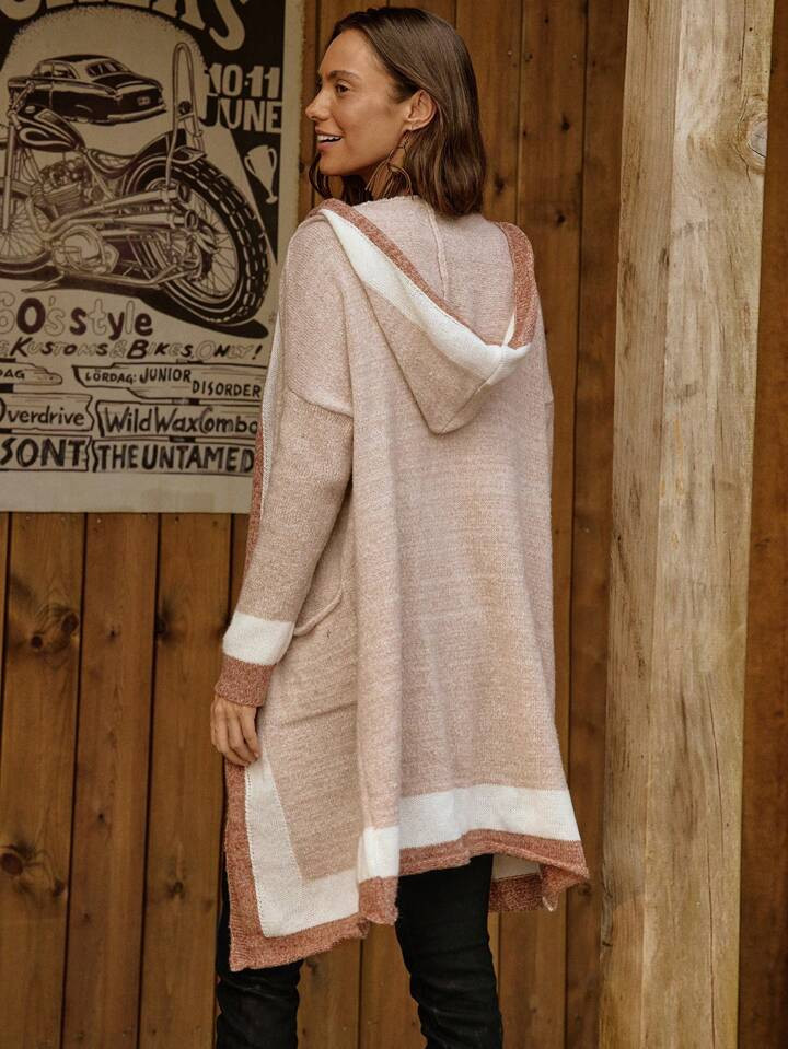 Hooded Cardigan Sweater | SHEIN