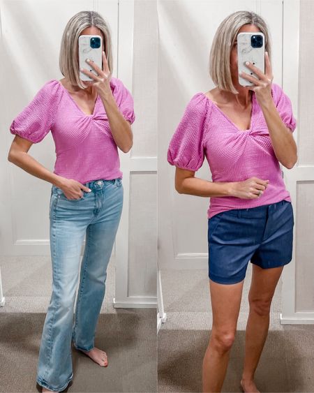 ⭐️ 30% off The cutest puff sleeve top! Comes in 3 colors Wearing xs  
Chambray shorts in a 2 
My new favorite jeans! High rise flare jeans wearing 26 

Love Loft 
Loft outfit ideas 



#LTKsalealert #LTKstyletip #LTKfindsunder50