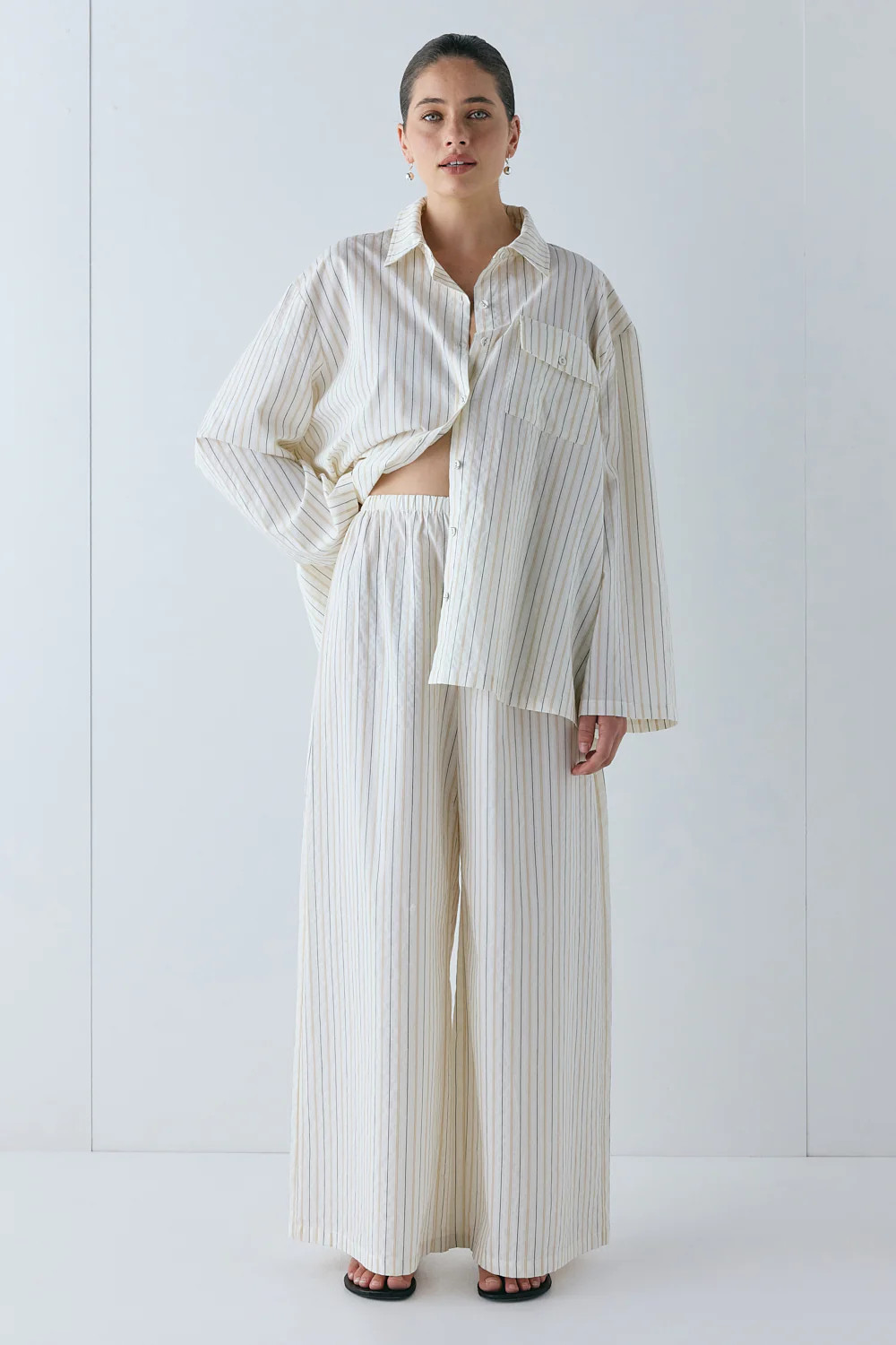 Vale Shirt Cream Stripe | VRG Grl