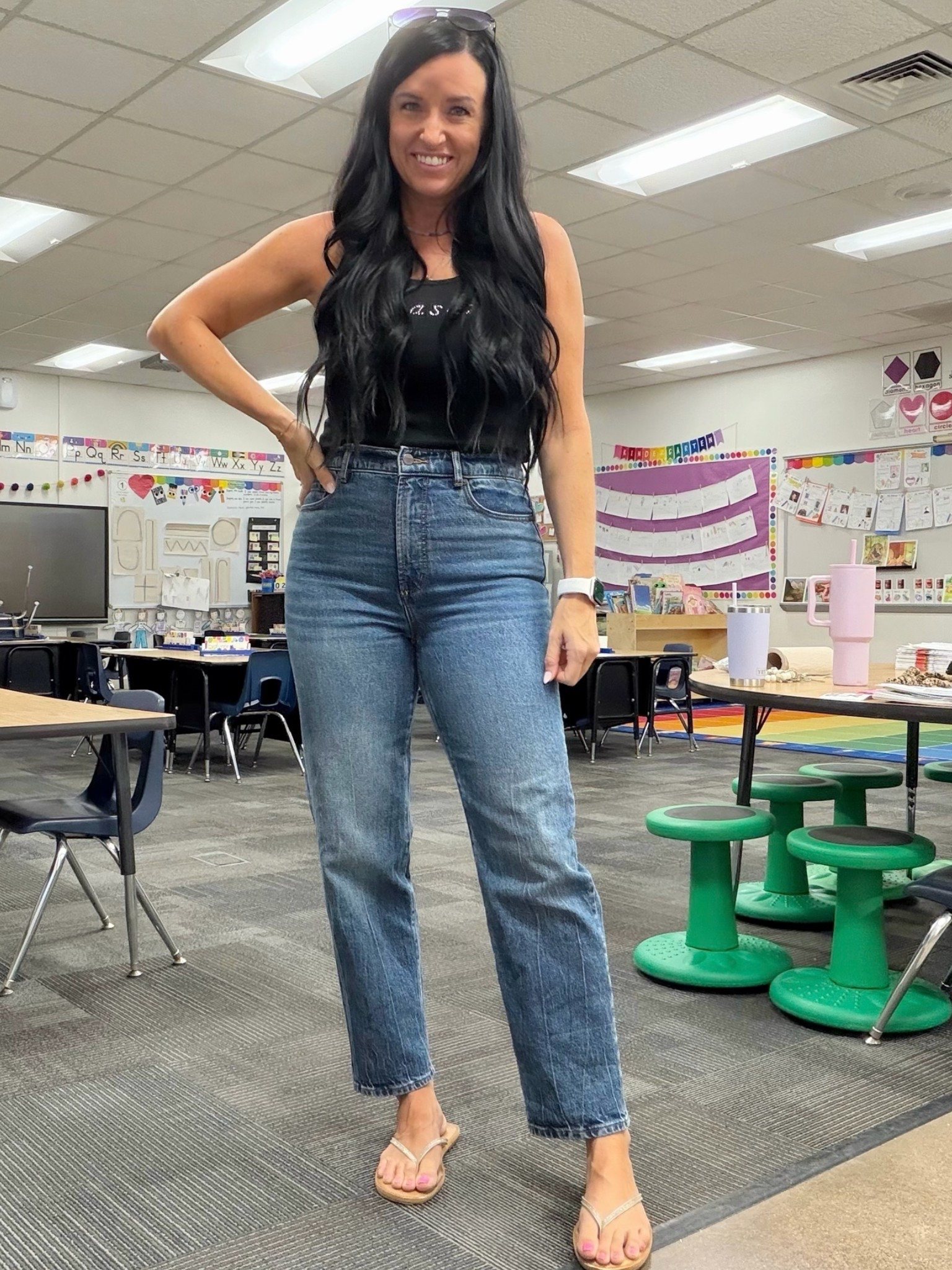 Casual Friday! ✌️ 

Loft straight leg jeans have the best fit! I love all 3 washes/colors😍 I size down one size in these.

They’re 55% off!!! They also are available to pre order in tall sizes and currently available in regular and petite!!

#LTKootd #LTKSaleAlert