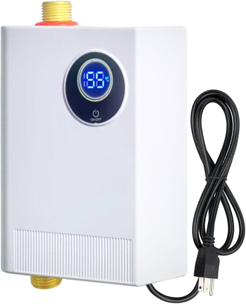 110V Tankless Water Heater Electric, 3000W Compact Water Heater Under Sink, Conveniently Converti... | Amazon (US)