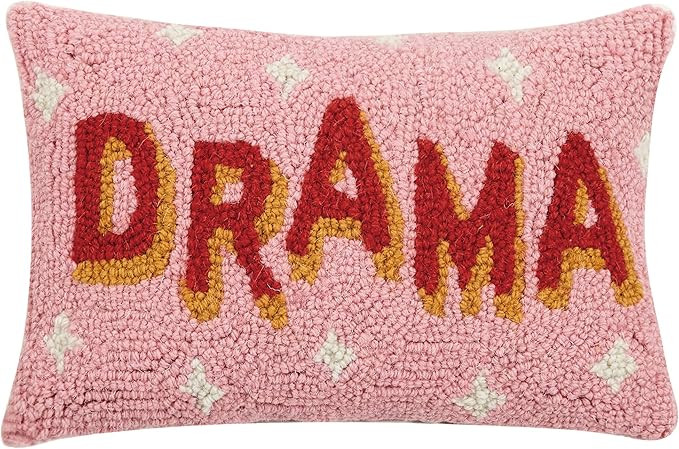 Peking Handicraft 30JES1481C12OB Drama Hook Pillow, 12-inch Length, Wool and Cotton | Amazon (US)