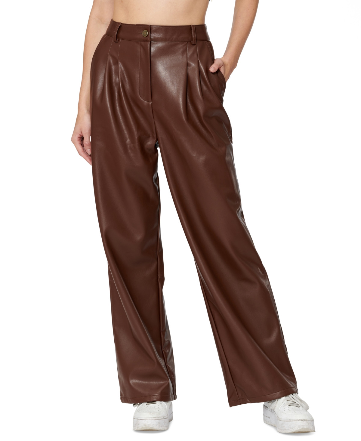 Sofia Richie Pleated Faux-Leather Pants, Created for Macy's | Macys (US)