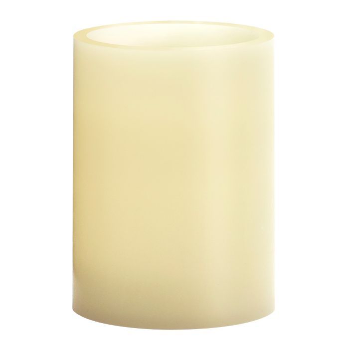 3" x 4" Vanilla Scented LED Pillar Candle Cream - Made By Design™ | Target