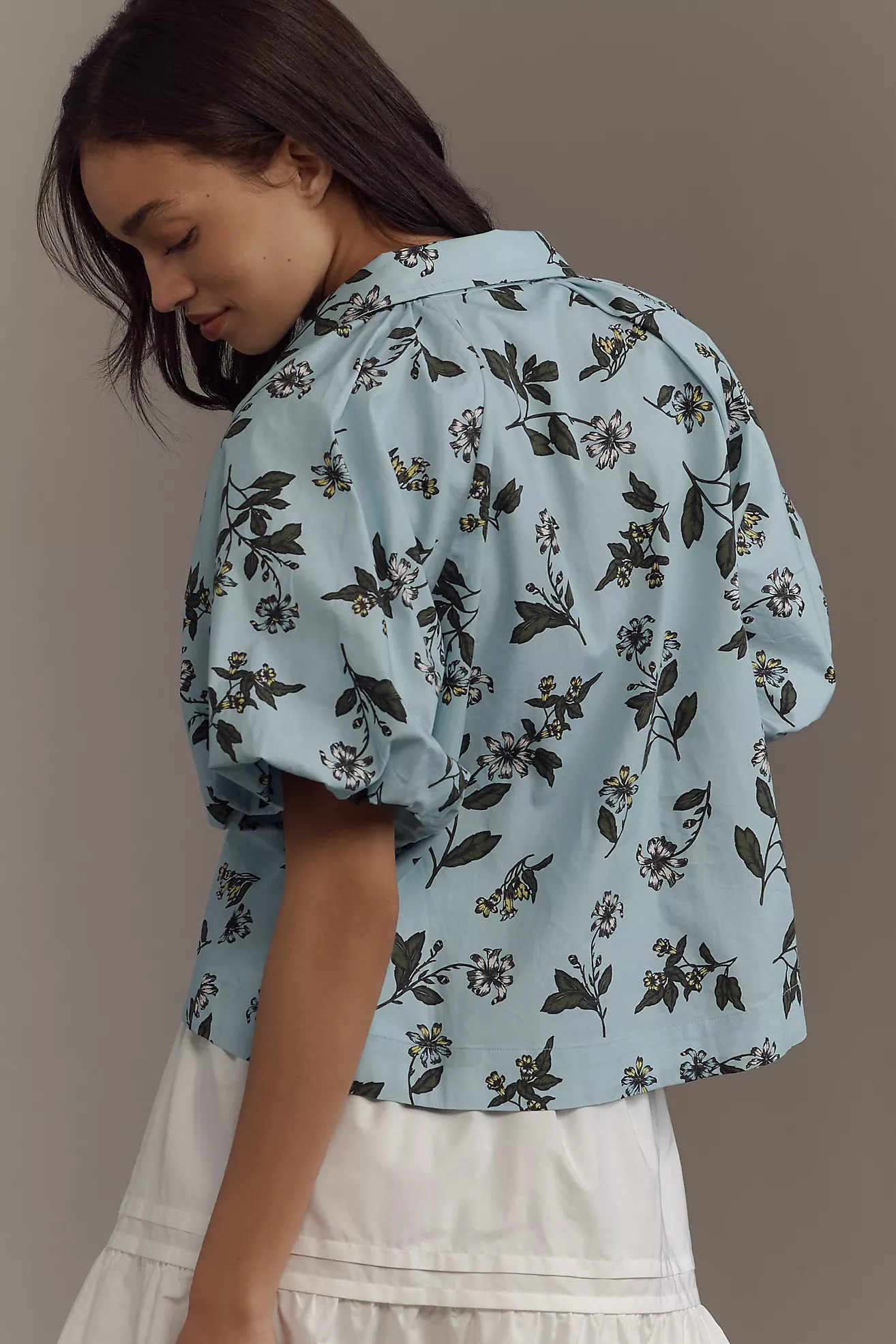 The Zooey Bubble-Sleeve Blouse by Maeve | Anthropologie (US)