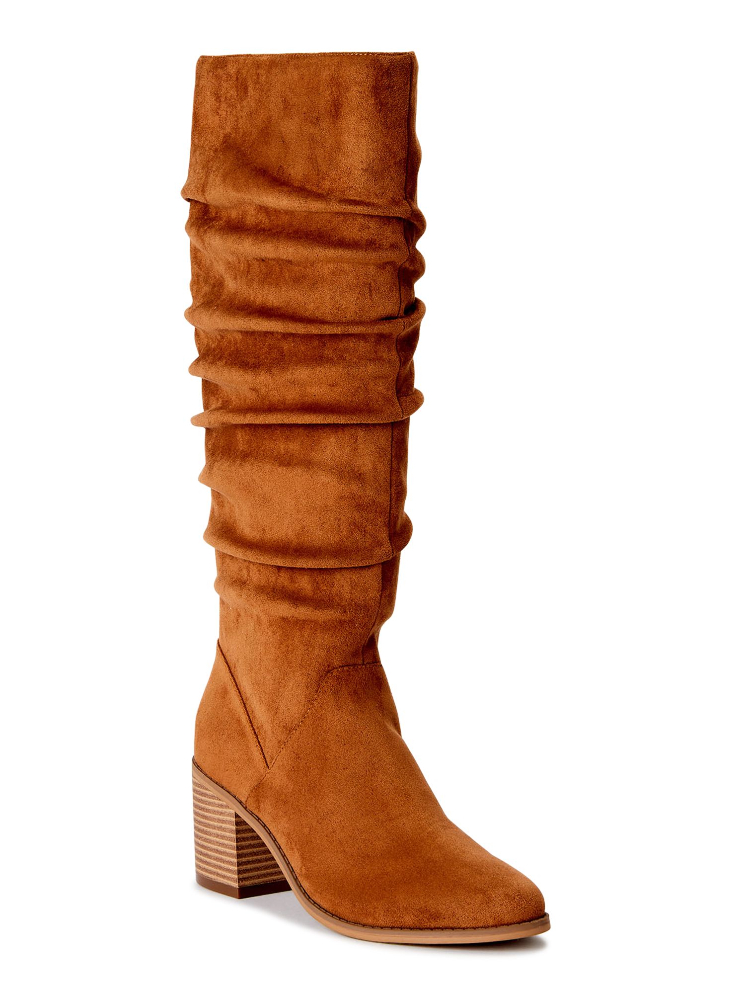 Time and Tru Women's Tall Heeled Slouch Boot | Walmart (US)