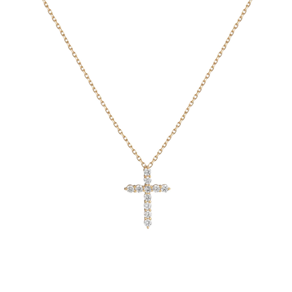 Lab Grown Diamond Cross Necklace | AUrate New York