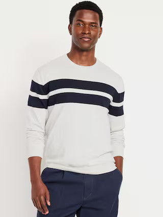 Chest-Stripe Crew-Neck Sweater | Old Navy (US)