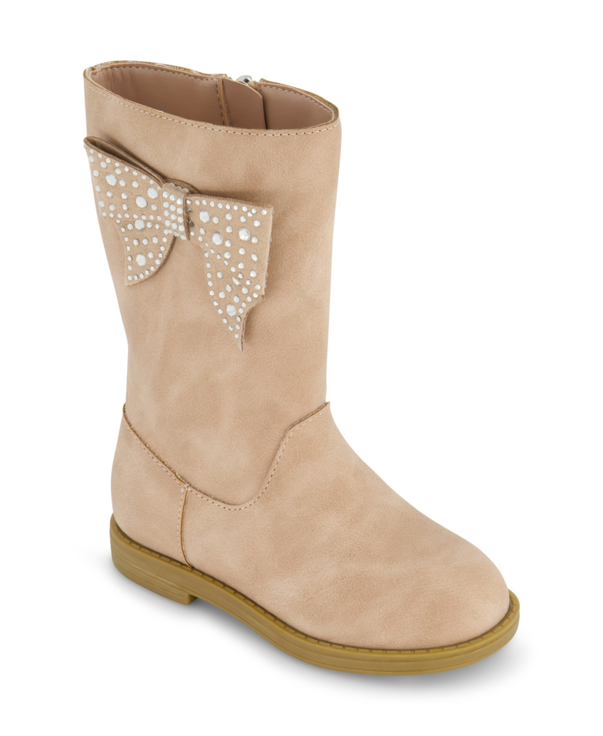Jessica Simpson Toddler Girls Evie Ribbon Riding Boot - Taupe | Macy's