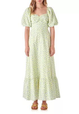 Floral Back Tied Maxi Dress | Belk