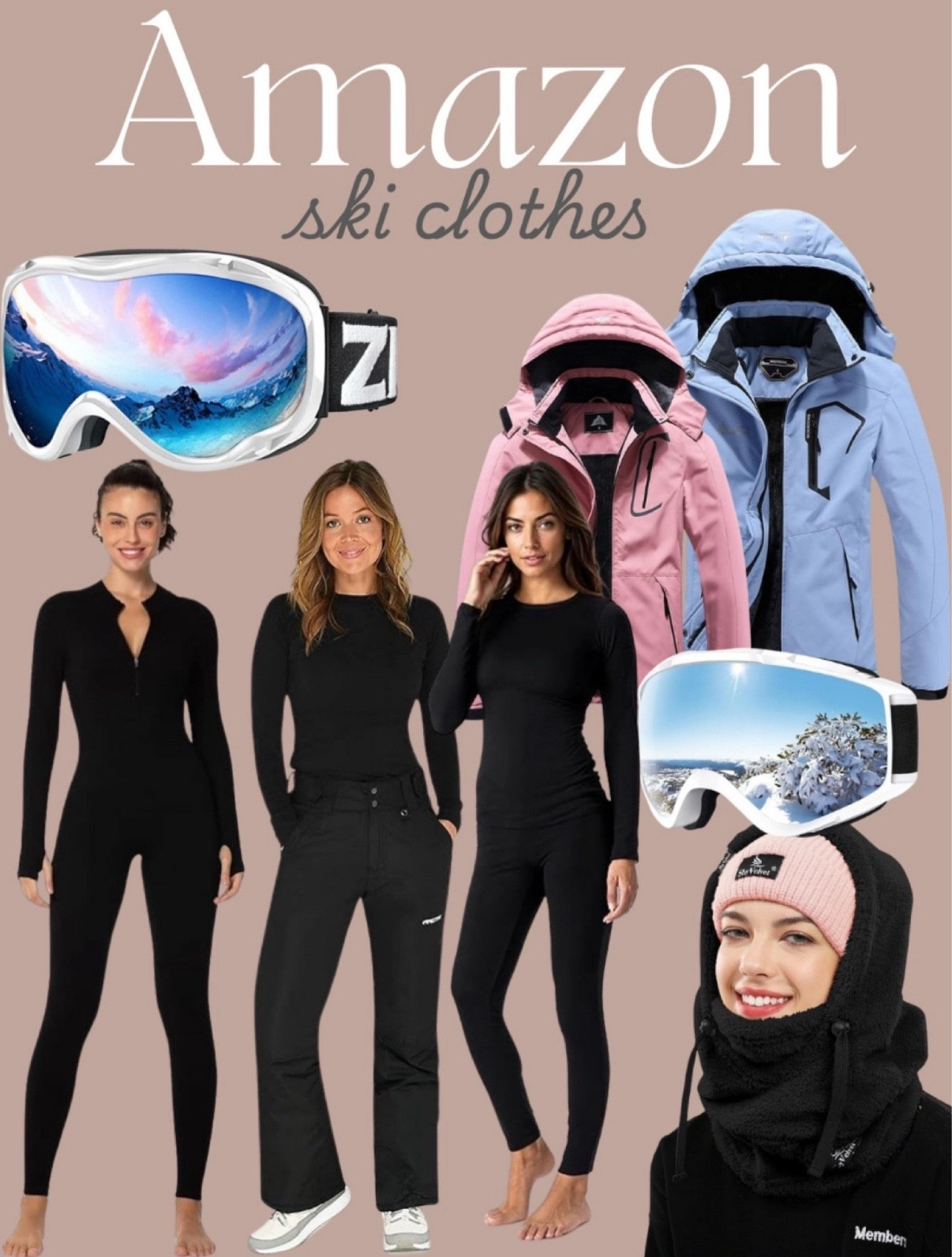 Ski clothes from Amazon! 
Amazon, skiing, winter, winter sports, vacation, winter vacation, travel, ski clothes, womens ski clothes, ski jacket, ski pants, snow pants, snow suit, snowsuit, ski outfit, thermals, winter fashion, winter, amazon, amazon finds, amazon style, amazon fashion, amazon prime, amazon ski clothes, amazon winter, googles, ski goggles, travel
#amazon #ski #winter #amazonfinds #amazonprime

#LTKFindsUnder100 #LTKTravel #LTKFindsUnder50