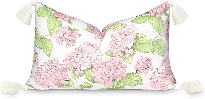 Hofdeco Premium Coastal Patio Indoor Outdoor Lumbar Pillow Cover Only, 12"x20" Water Repellent fo... | Amazon (US)