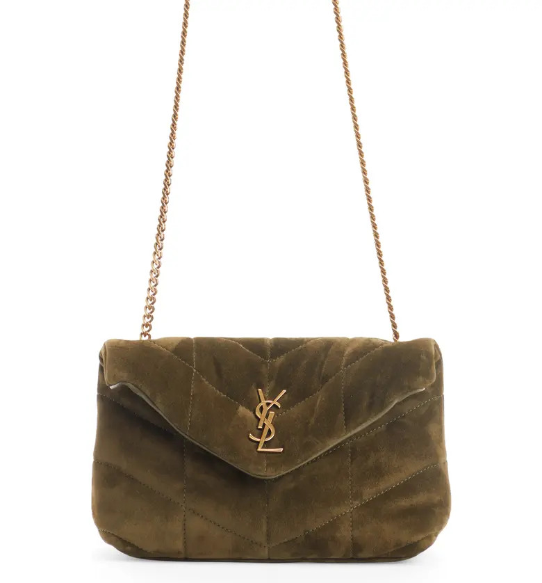 Saint Laurent Toy Loulou Puffer Quilted Suede Shoulder Bag | Nordstrom | Nordstrom